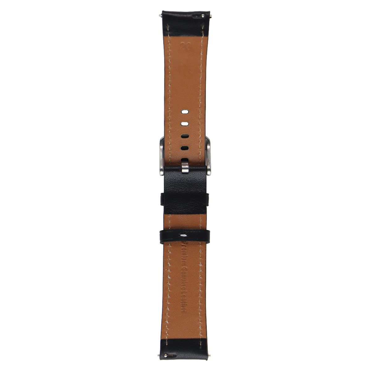 Generic 20mm Watch Band Quick Release Leather Strap for Men/Women - Black Smart Watch Accessories - Watch Bands Unbranded - Simple Cell Bulk Wholesale Pricing - USA Seller