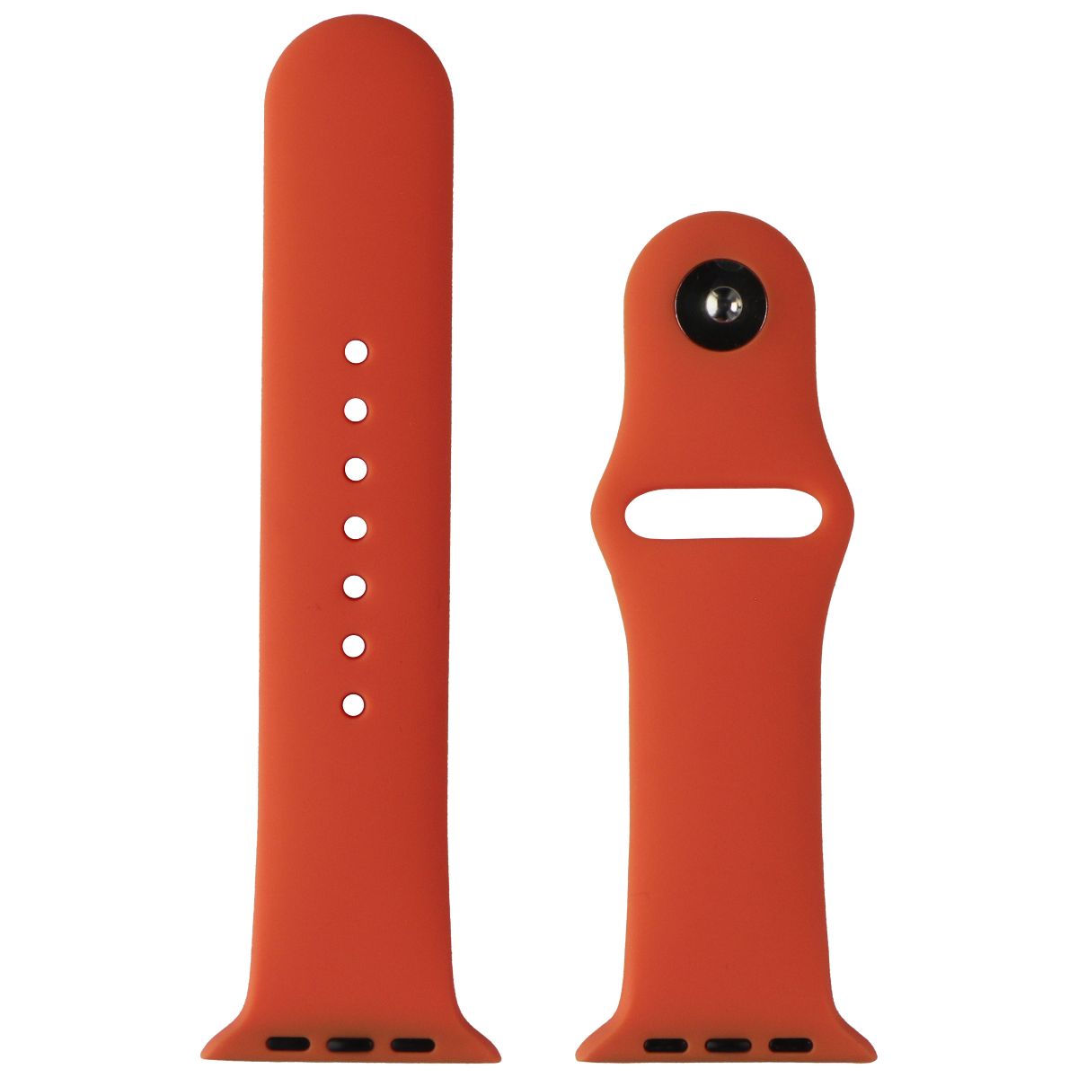 Generic Silicone Watch Band for Apple Watch 42/44/45/49mm - Orange / Small Smart Watch Accessories - Watch Bands Generic - Simple Cell Bulk Wholesale Pricing - USA Seller