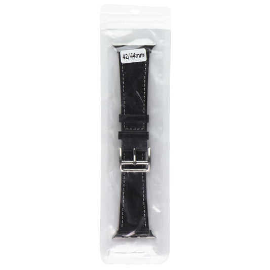 Generic Replacement Leather Watch Band for Apple Watches 42/44mm - Black Smart Watch Accessories - Watch Bands Generic    - Simple Cell Bulk Wholesale Pricing - USA Seller