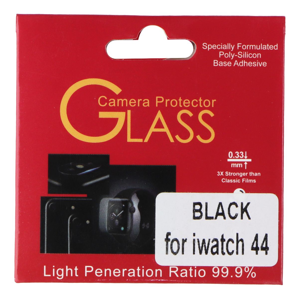 Generic Glass 9H HD Screen Protector for Apple Watches 44mm - Black Smart Watch Accessories - Screen Protectors Generic - Simple Cell Bulk Wholesale Pricing - USA Seller