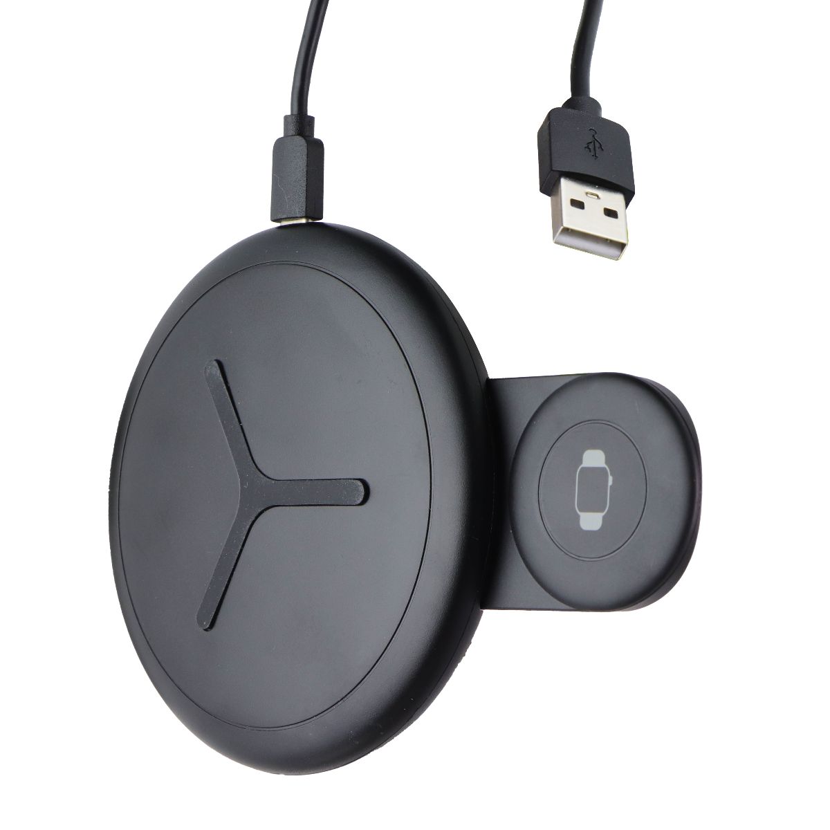 Generic 12.5W Wireless Charging Pad with Watch Charger - Black (ETHQIW) Cell Phone - Chargers & Cradles Generic - Simple Cell Bulk Wholesale Pricing - USA Seller