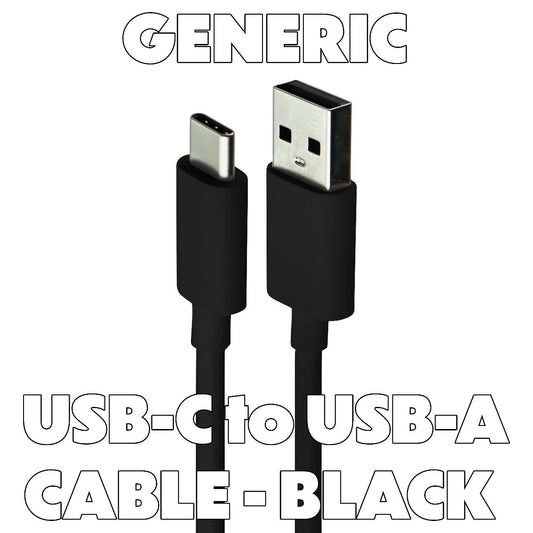 Generic 3FT USB-C to USB-A Charge Cable - Black Cell Phone - Cables & Adapters Generic    - Simple Cell Bulk Wholesale Pricing - USA Seller