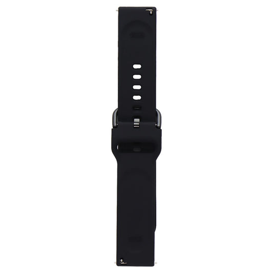 Generic Silicone Watch Band (20MM) - Black with Black Clasp Smart Watch Accessories - Watch Bands Unbranded - Simple Cell Bulk Wholesale Pricing - USA Seller