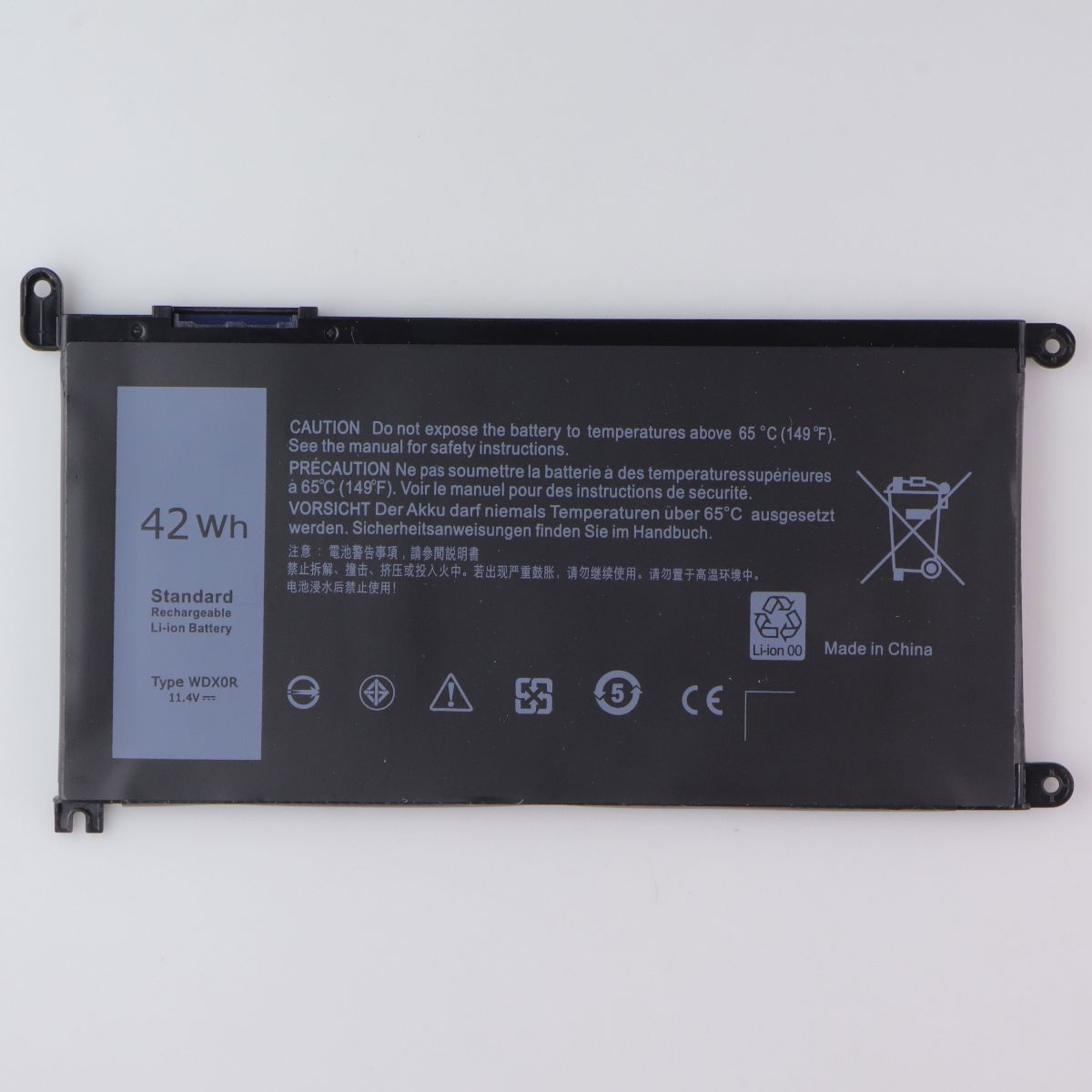 Repair Part - 42Wh 11.4V (WDX0R) Battery for Dell Inspiron 13/15 Laptop Computer Accessories - Laptop Batteries Generic - Simple Cell Bulk Wholesale Pricing - USA Seller