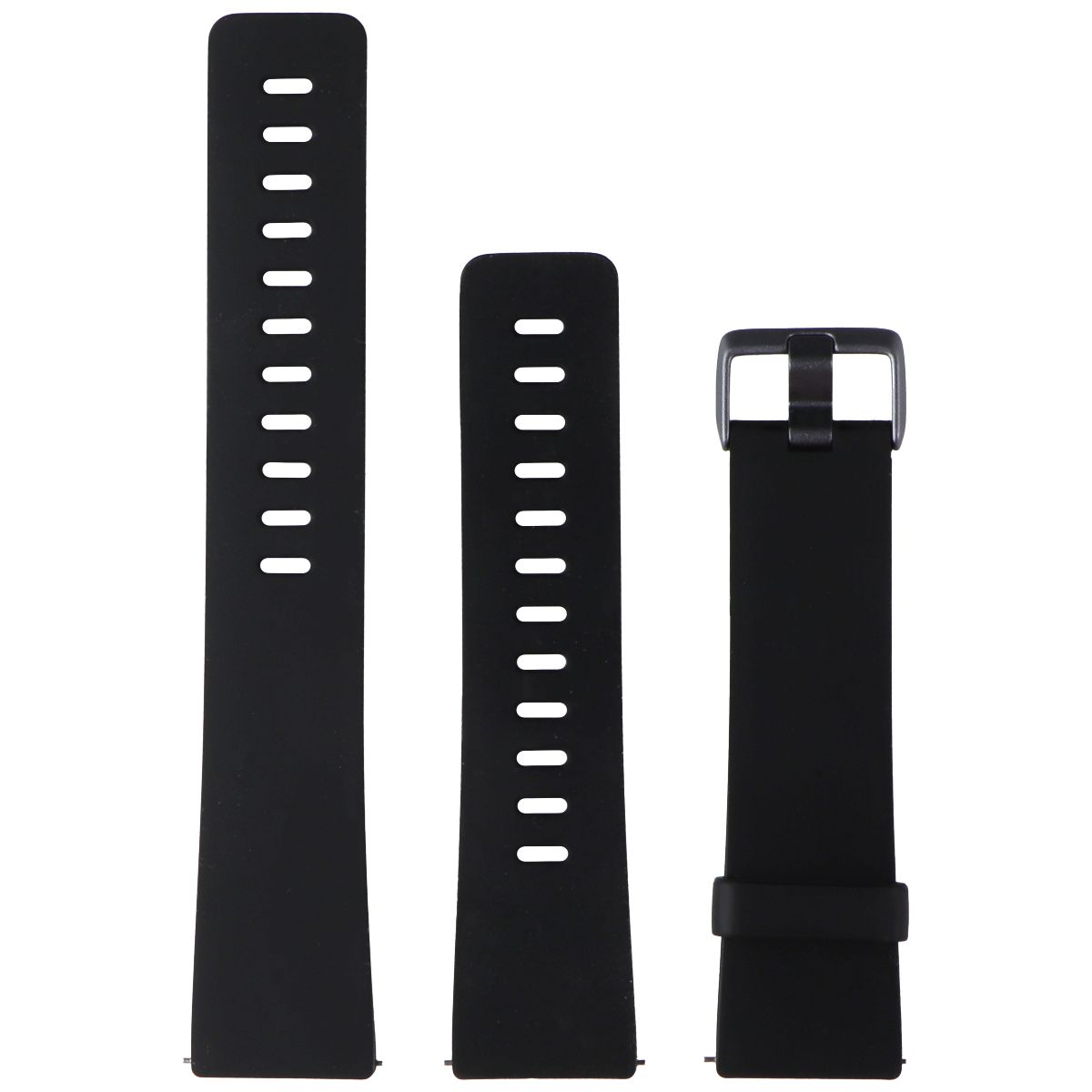 Generic Fitbit Versa Watch Band Full Set Black Band / Graphite Buckle Smart Watch Accessories - Watch Bands Generic - Simple Cell Bulk Wholesale Pricing - USA Seller