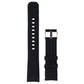 Generic Striped Silicone Watch Band 20MM - Black with Silver Clasp (Large Strap) Smart Watch Accessories - Watch Bands Generic - Simple Cell Bulk Wholesale Pricing - USA Seller