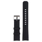 Generic Striped Silicone Watch Band 20MM - Black with Silver Clasp (Large Strap) Smart Watch Accessories - Watch Bands Generic - Simple Cell Bulk Wholesale Pricing - USA Seller