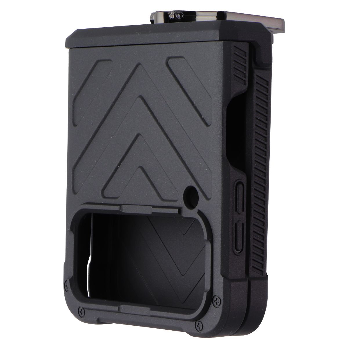 Generic Case with Black Hinge for Samsung Galaxy Z Flip4 - Black Cell Phone - Cases, Covers & Skins Generic - Simple Cell Bulk Wholesale Pricing - USA Seller