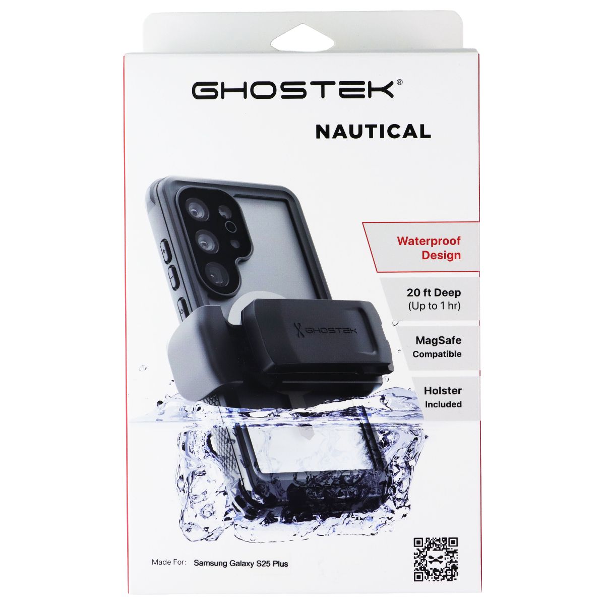 Ghostek Nautical Waterproof MagSafe Case for Samsung Galaxy (S25+) - Clear