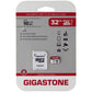 Gigastone 32GB Micro SDHC UHS-1 Class 10 90MBs Memory Card and Adapter