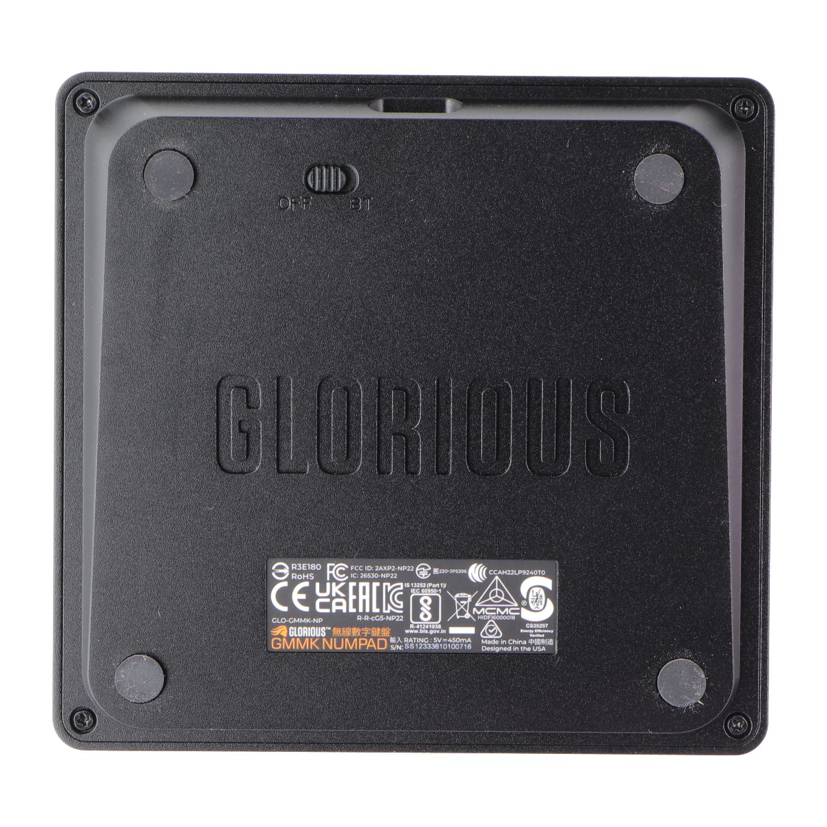 Glorious - Premium Wireless Numpad Prebuilt - Black Slate (GLO-GMMK-NP) Gaming/Console - Keyboards & Keypads Glorious - Simple Cell Bulk Wholesale Pricing - USA Seller