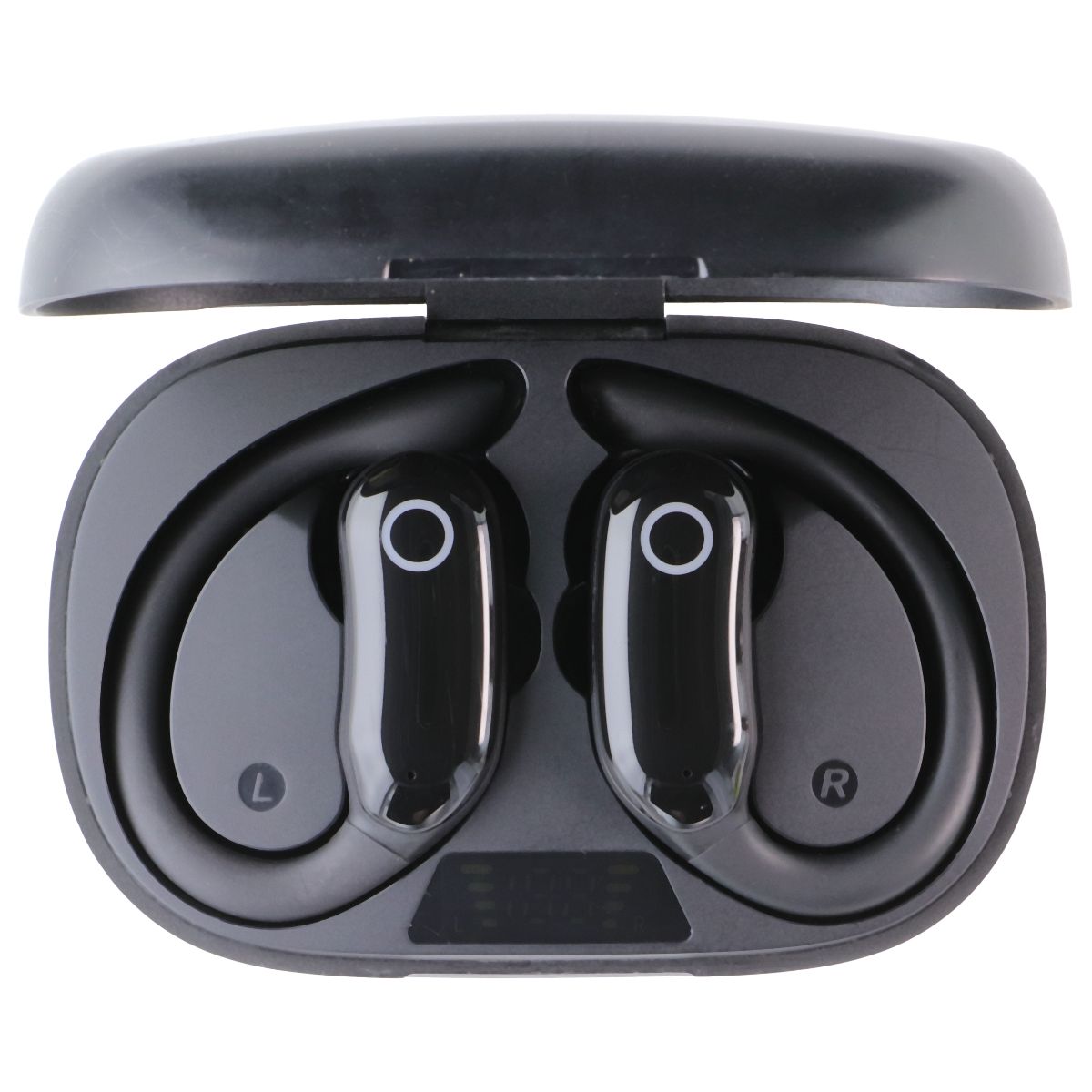 GNMN Bluetooth Headphones Wireless Earbuds with Ear Hooks - Dark Black