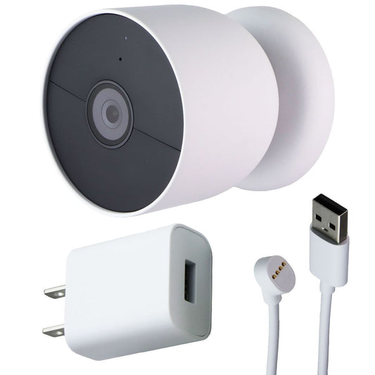 Google Nest Cam Outdoor or Indoor (Battery) 2nd Gen (G3AL9) - Snow (White) Home Surveillance - Security Cameras Google - Simple Cell Bulk Wholesale Pricing - USA Seller