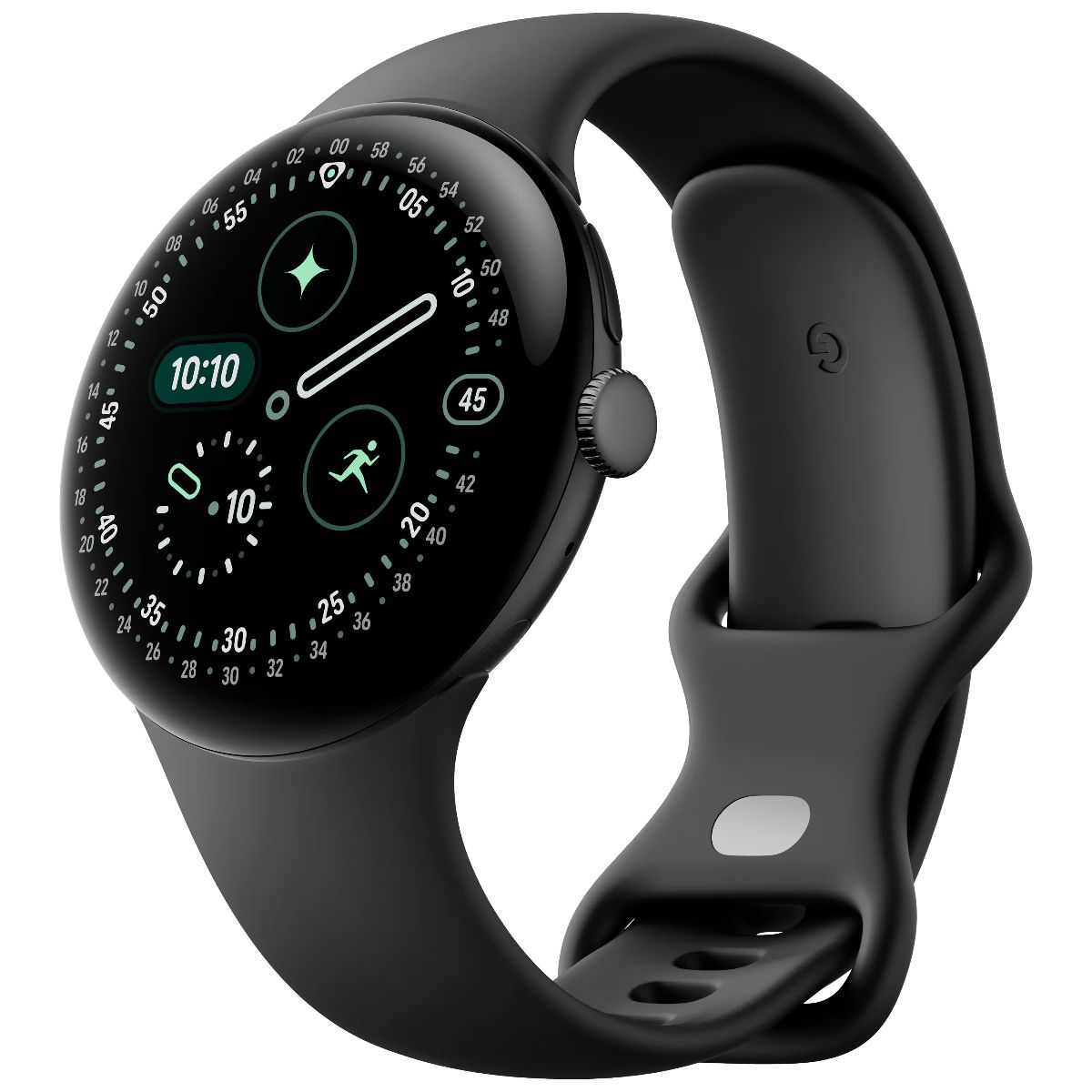 Google Pixel Watch 4 (45mm) LTE Smartwatch (G1KAW) Matte Black/Obsidian Band