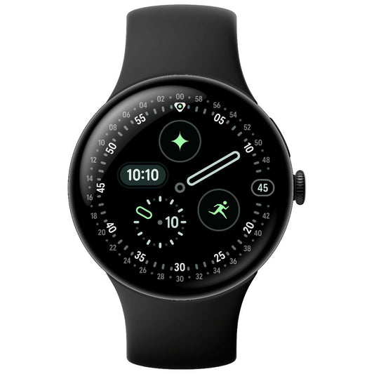 Google Pixel Watch 4 (45mm) LTE Smartwatch (G1KAW) Matte Black/Obsidian Band