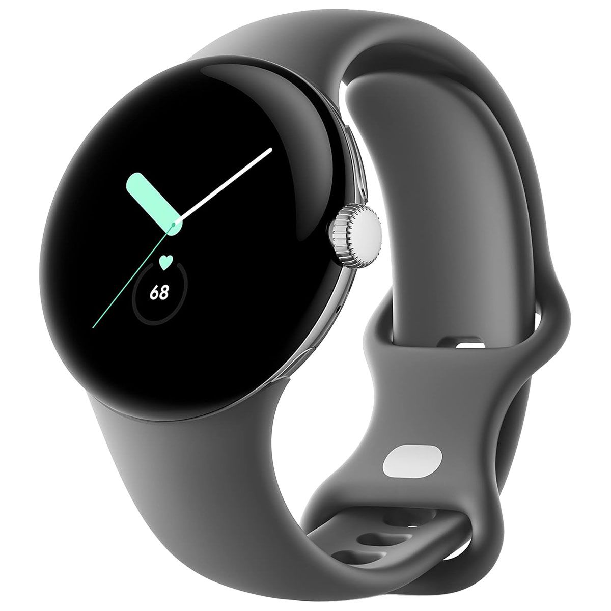 Google Pixel Watch (1st Gen) GWT9R (LTE + Wi-Fi) Silver Case/Charcoal Band 41mm Smart Watches Google - Simple Cell Bulk Wholesale Pricing - USA Seller