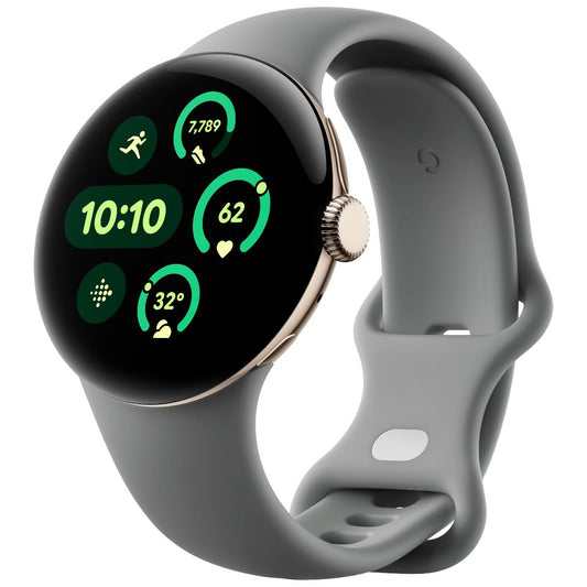 Google Pixel Watch 3 (41mm) Smartwatch (Wi-Fi Only) - Gold Aluminum/Hazel Band Smart Watches Google - Simple Cell Bulk Wholesale Pricing - USA Seller