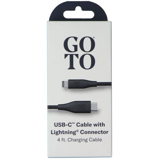 GoTo (4-Foot) Charging Cable with USB-C to 8-Pin Connectors for Apple - Black Cell Phone - Cables & Adapters GoTo - Simple Cell Bulk Wholesale Pricing - USA Seller