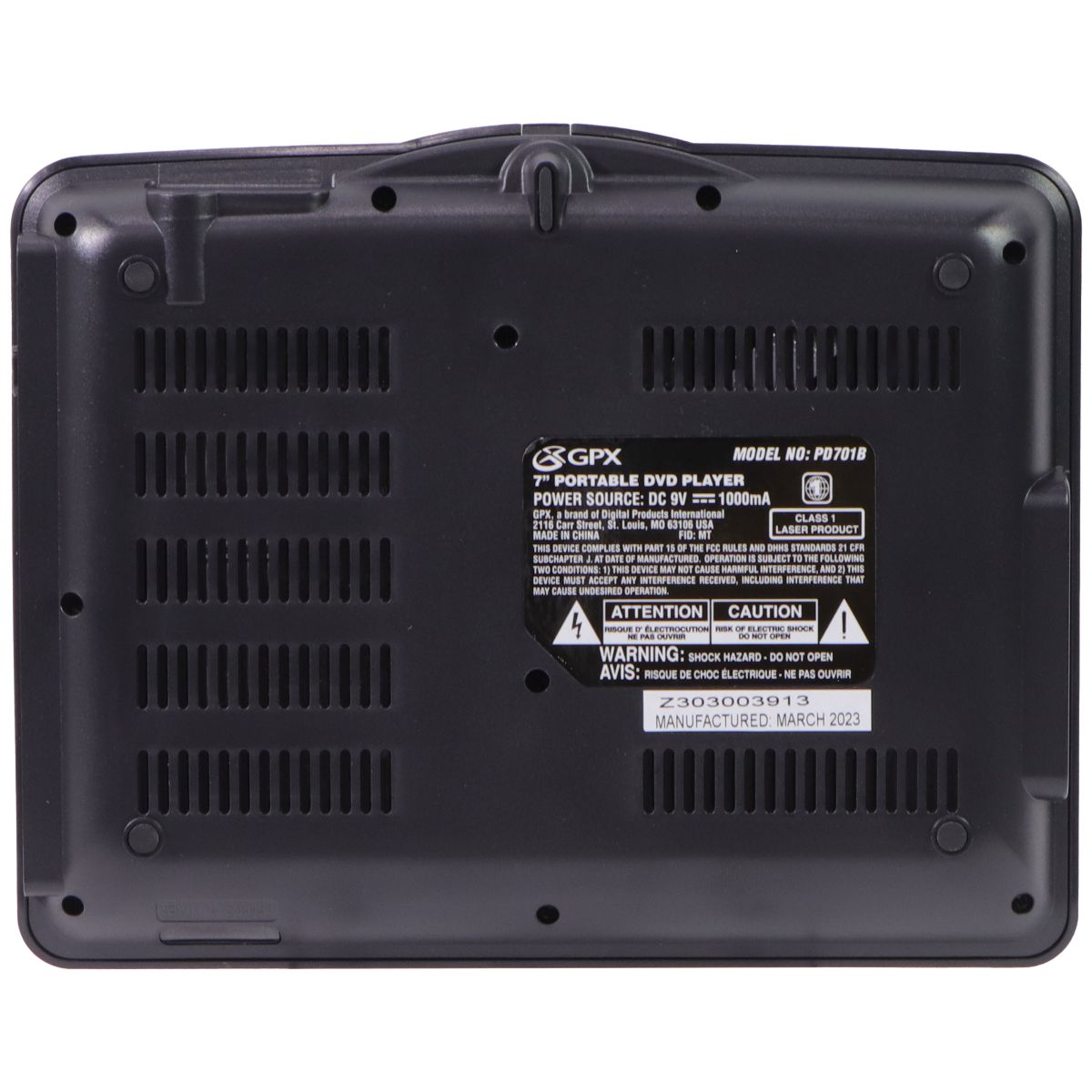 GPX 7-inch Standard Portable DVD Player with Remote - USB-A/SD Card/AV IN/AV OUT Home Multimedia - DVD & Blu - ray Players GPX - Simple Cell Bulk Wholesale Pricing - USA Seller