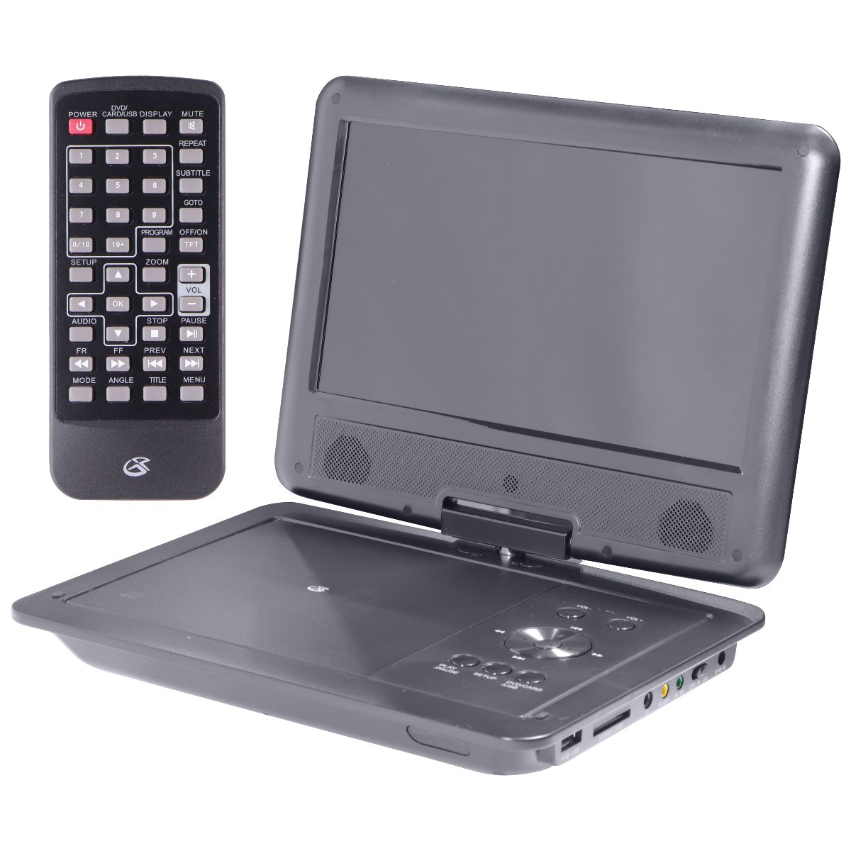 GPX 9-inch Standard Portable DVD Player with Remote - USB-A/SD Card/AV IN/AV OUT Home Multimedia - DVD & Blu - ray Players GPX - Simple Cell Bulk Wholesale Pricing - USA Seller
