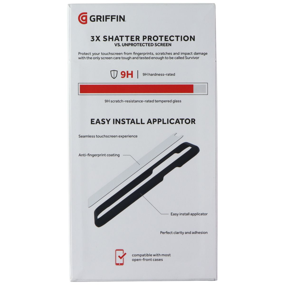 Griffin Survivor Glass Screen Protectors for iPhone 11 Pro / XS / X - 25 Pack Cell Phone - Screen Protectors Griffin - Simple Cell Bulk Wholesale Pricing - USA Seller