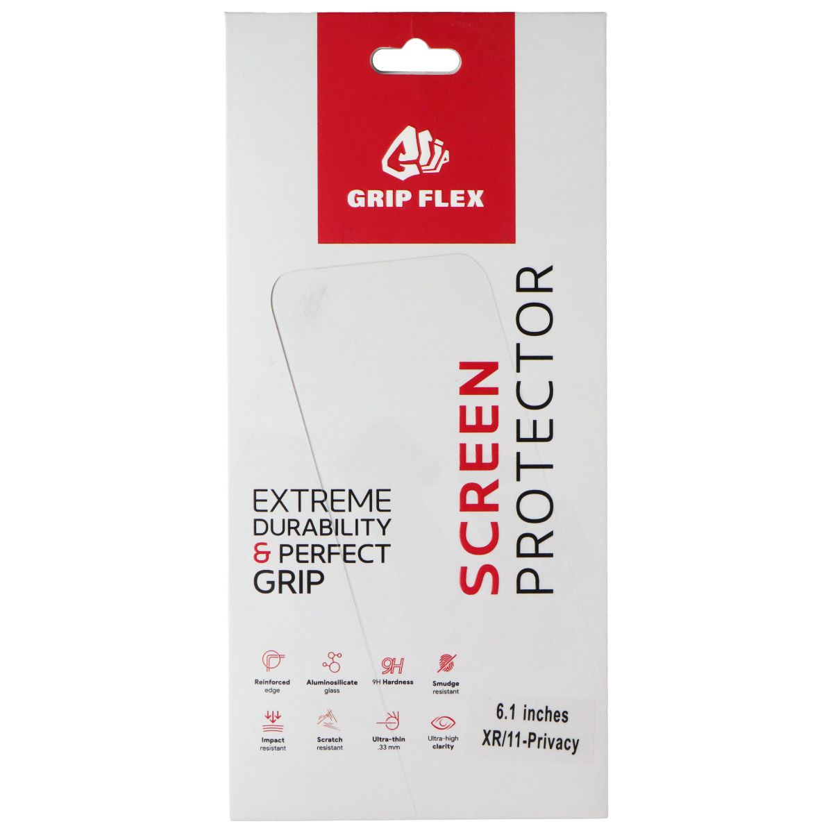 Grip Flex Extreme Durability Screen Protector for Apple iPhone XR / iPhone 11 Cell Phone - Screen Protectors Grip Flex - Simple Cell Bulk Wholesale Pricing - USA Seller