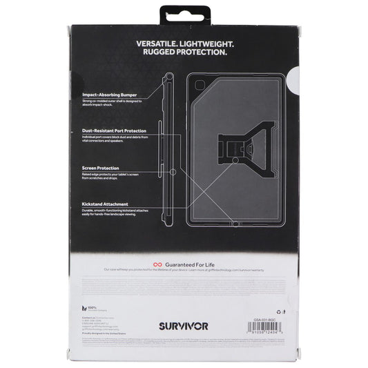 Griffin Survivor Endurance Series Case for Samsung Galaxy Tab A7 - Black iPad/Tablet Accessories - Cases, Covers, Keyboard Folios Griffin - Simple Cell Bulk Wholesale Pricing - USA Seller