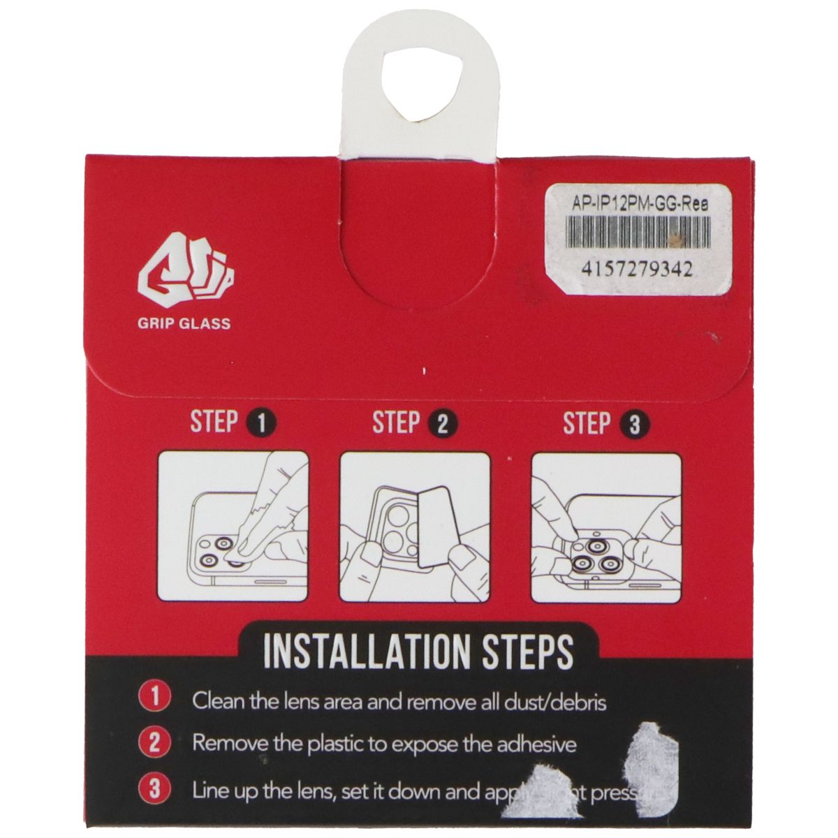 GRIP GLASS Camera Glass Lens Protectors for Apple iPhone 12 Pro Max Cell Phone - Screen Protectors GRIP GLASS - Simple Cell Bulk Wholesale Pricing - USA Seller