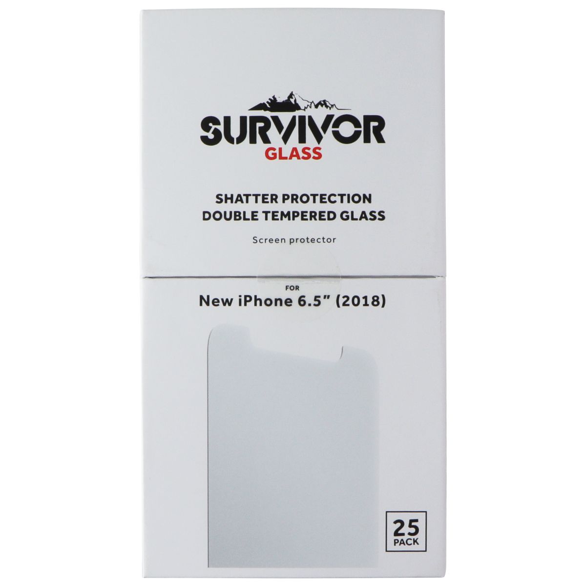 Griffin Survivor Glass Screen Protector for Apple iPhone XS Max - 25 Pack Cell Phone - Screen Protectors Griffin - Simple Cell Bulk Wholesale Pricing - USA Seller