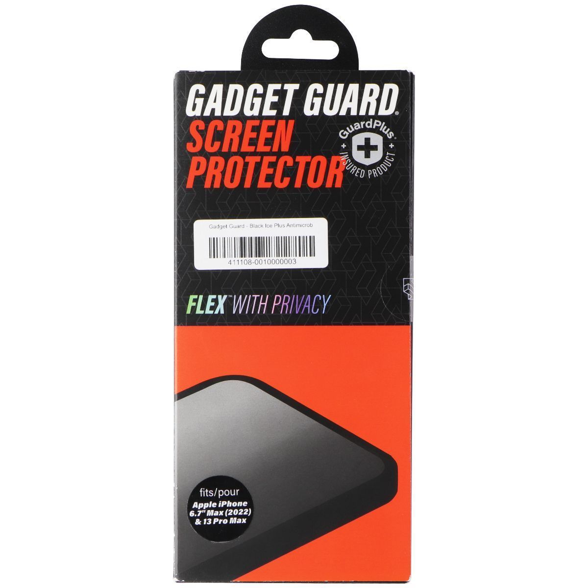 Gadget Guard Black Ice+ Flex Privacy Screen Protector iPhone 14 Plus/13 Pro Max Cell Phone - Screen Protectors Gadget Guard - Simple Cell Bulk Wholesale Pricing - USA Seller