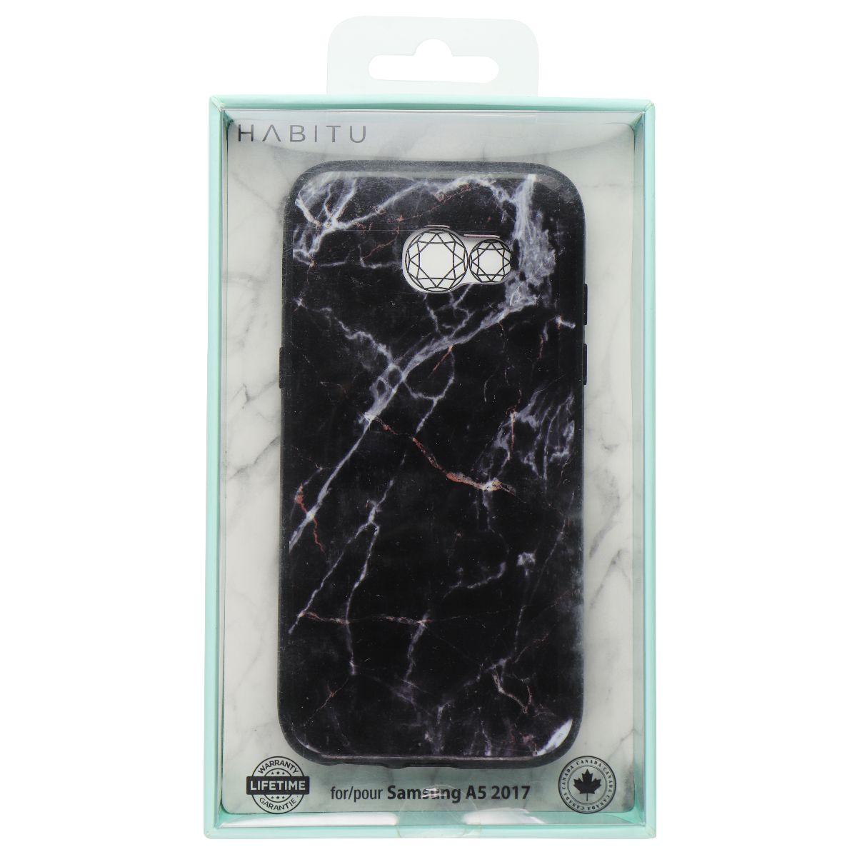 Habitu Slim Hard Case for Samsung Galaxy A5 (2017) - Black Marble Cell Phone - Cases, Covers & Skins Habitu    - Simple Cell Bulk Wholesale Pricing - USA Seller