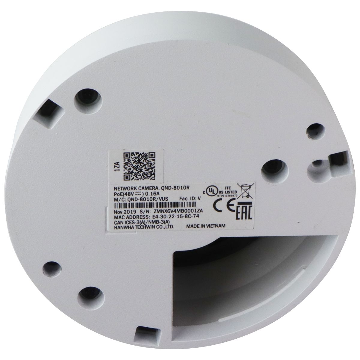 Hanwha Vision (QND-8010R) 5 MP Network IR Dome Camera with 2.8mm Lens (Indoor) Home Surveillance - Security Cameras Hanwha - Simple Cell Bulk Wholesale Pricing - USA Seller