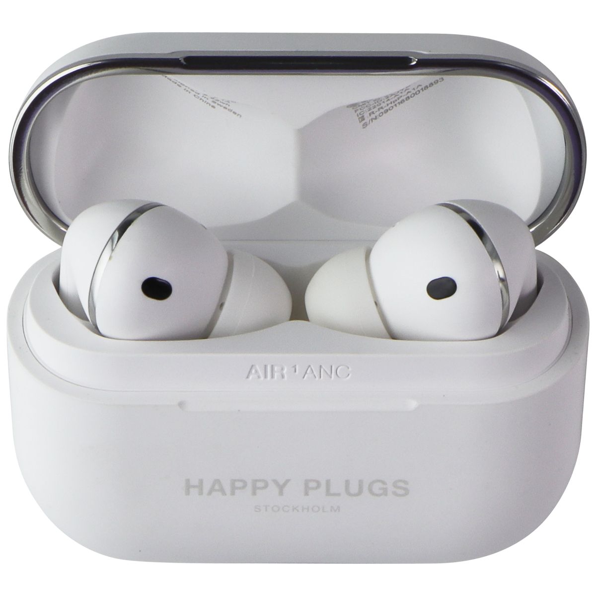 Happy Plugs Air 1 ANC – True Wireless Bluetooth Earbuds – White Portable Audio - Headphones Happy Plugs - Simple Cell Bulk Wholesale Pricing - USA Seller