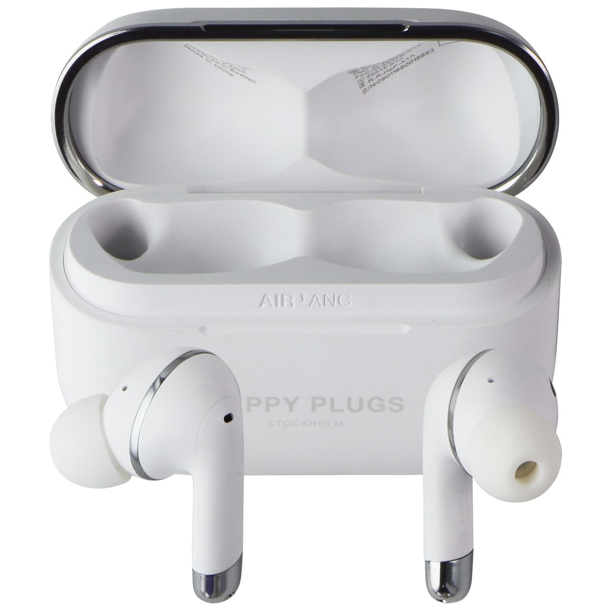 Happy Plugs Air 1 ANC – True Wireless Bluetooth Earbuds – White Portable Audio - Headphones Happy Plugs - Simple Cell Bulk Wholesale Pricing - USA Seller