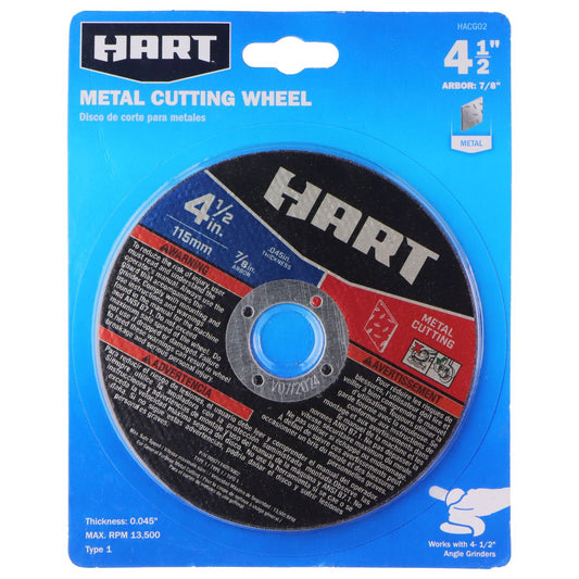 Hart Type 1 Metal Cutting Wheel 4.5-inch (7/8-inch Arbor) .045-inch Thickness Home Improvement - Other Home Improvement Hart - Simple Cell Bulk Wholesale Pricing - USA Seller