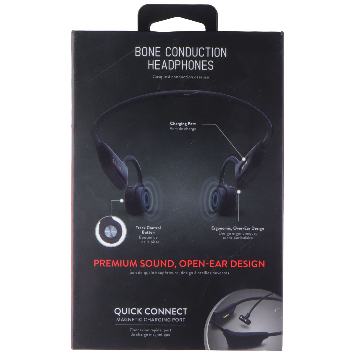 Helix ProSeries Vibe Wireless Bone Conduction Bluetooth Headphones - Black Cell Phone - Headsets Helix - Simple Cell Bulk Wholesale Pricing - USA Seller