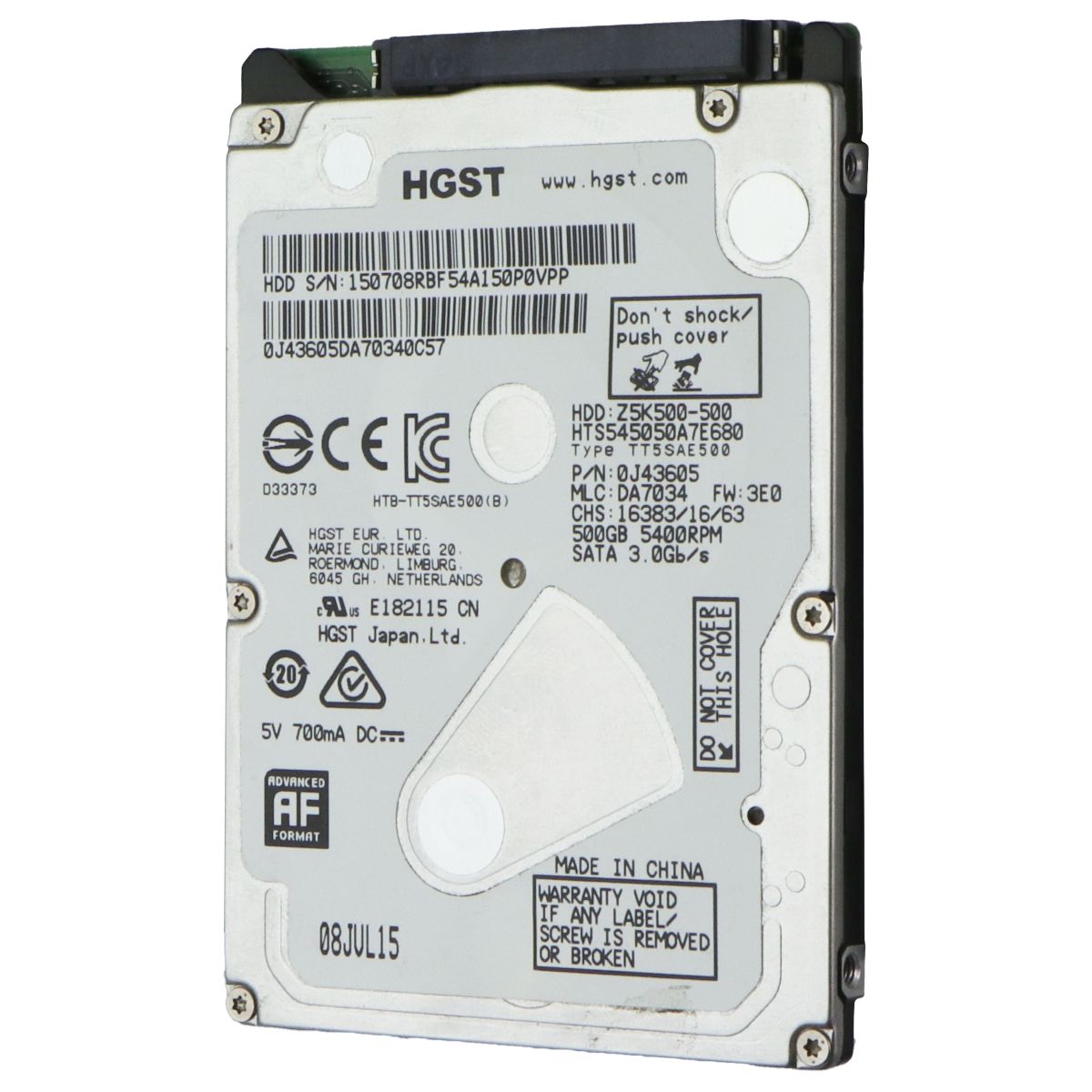 HGST 500GB 2.5 SATA HDD 5400RPM Hard Drive (Z5K500-500) Digital Storage - Internal Hard Disk Drives, HDD HGST - Simple Cell Bulk Wholesale Pricing - USA Seller