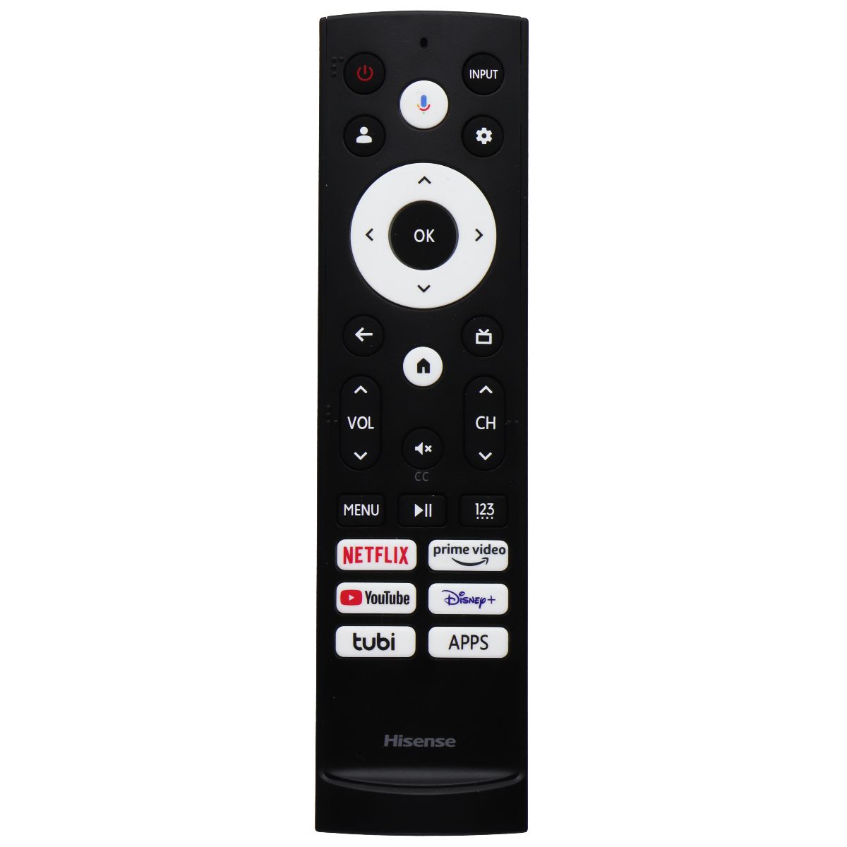 Hisense Remote Control (ERF3A90H) with Netflix/Prime/YouTube/Disney/tubi - Black TV, Video & Audio Accessories - Remote Controls Hisense - Simple Cell Bulk Wholesale Pricing - USA Seller