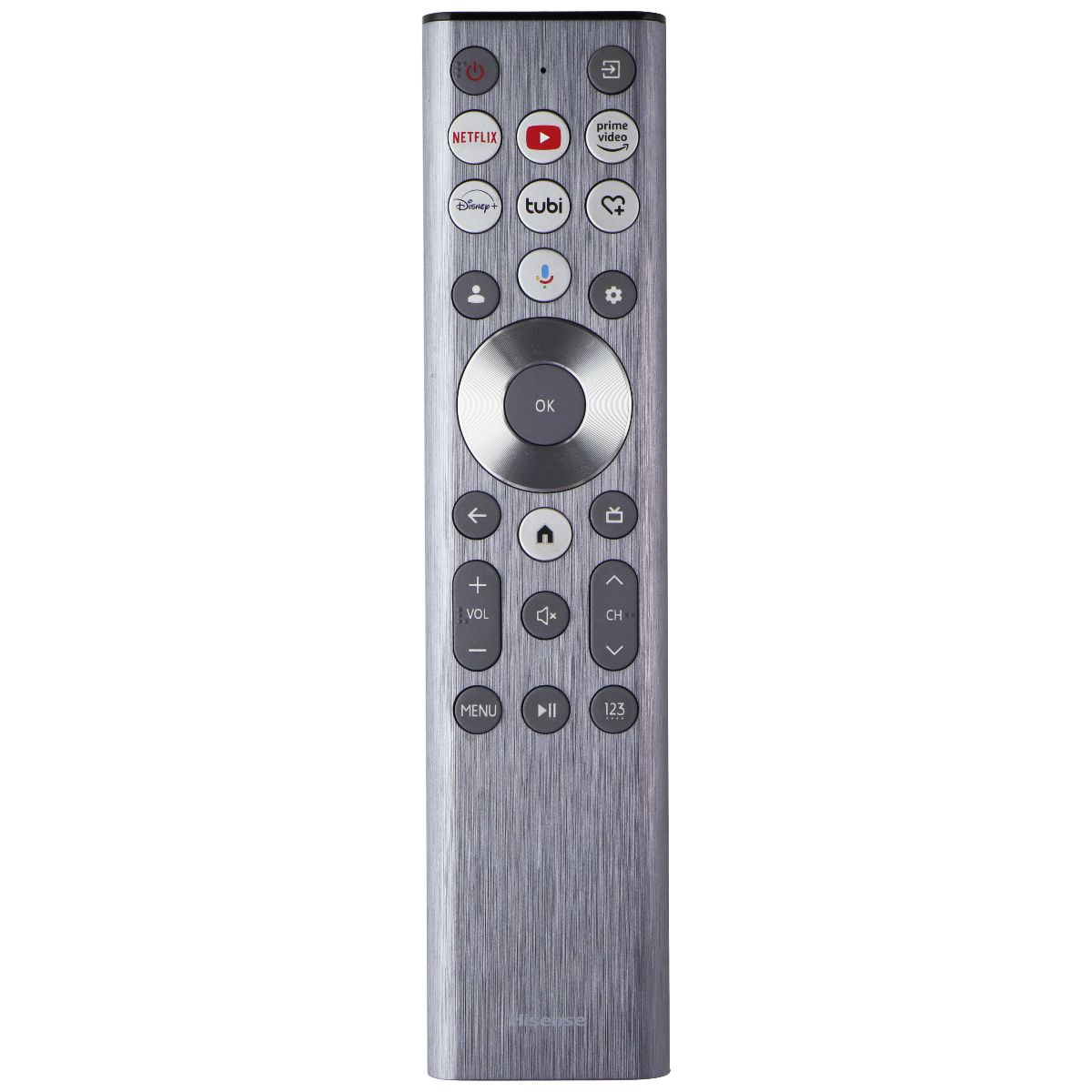 Hisense Remote Control (ERF6A80) for Select Hisense/Sharp TVs - Silver TV, Video & Audio Accessories - Remote Controls Hisense - Simple Cell Bulk Wholesale Pricing - USA Seller