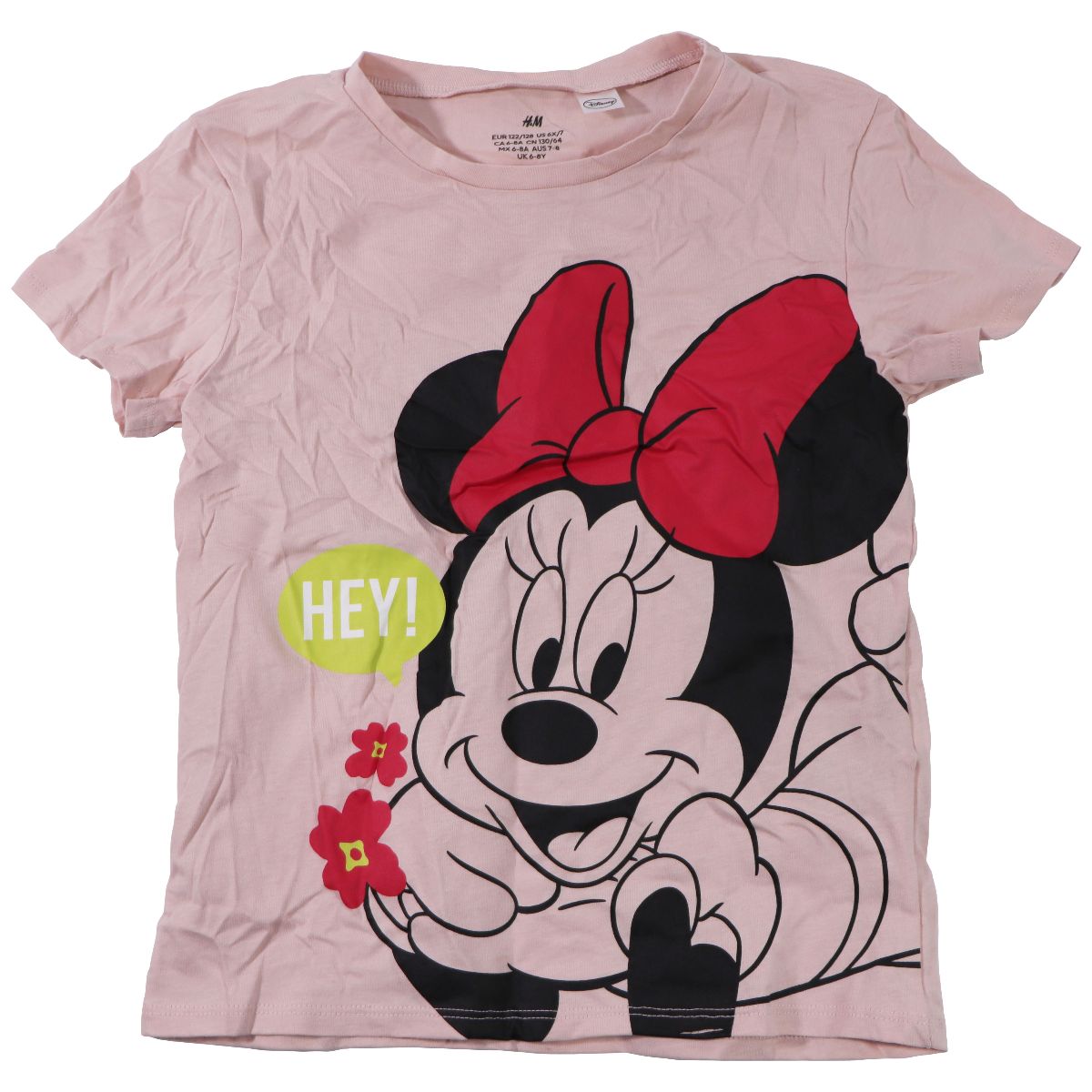 H&M Kids T-Shirt - Minnie Mouse "Hey!" - US 6X/7 (Pink) Other Sporting Goods H&M - Simple Cell Bulk Wholesale Pricing - USA Seller