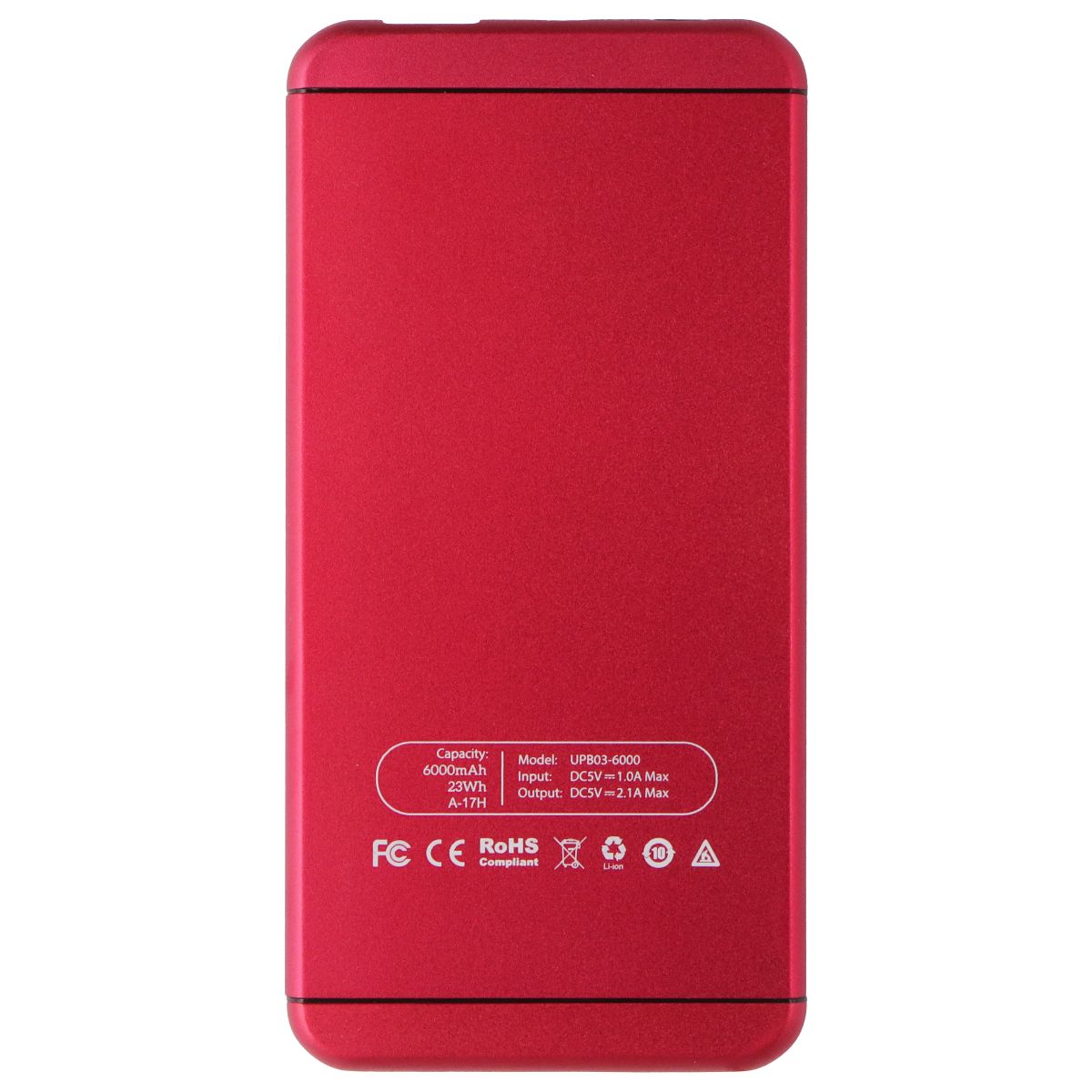 Hoco. (6000mAh) Dual Port Portable Power Bank w/Micro USB Cable - Red UPB03-6000 Cell Phone - Chargers & Cradles Hoco. - Simple Cell Bulk Wholesale Pricing - USA Seller