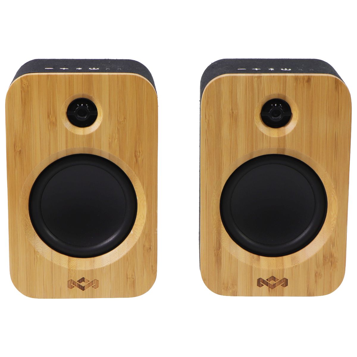 Marley Get Together Duo True Wireless Bluetooth Bookshelf Speakers - Wood/Black Home Multimedia - Home Speakers & Subwoofers House Of Marley - Simple Cell Bulk Wholesale Pricing - USA Seller