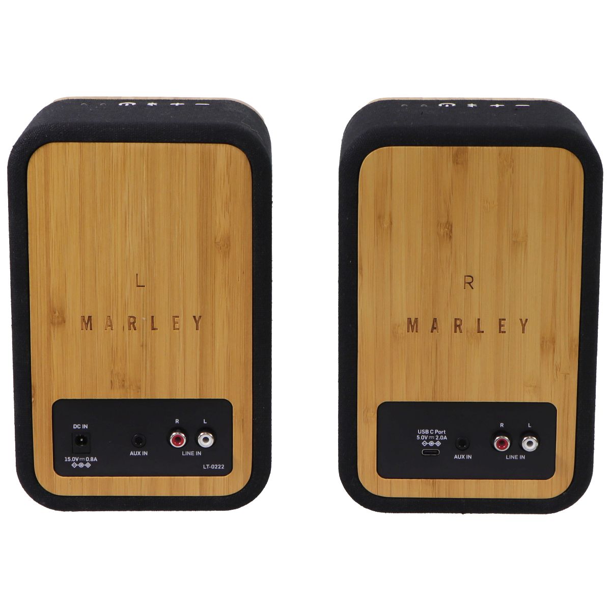 Marley Get Together Duo True Wireless Bluetooth Bookshelf Speakers - Wood/Black Home Multimedia - Home Speakers & Subwoofers House Of Marley - Simple Cell Bulk Wholesale Pricing - USA Seller