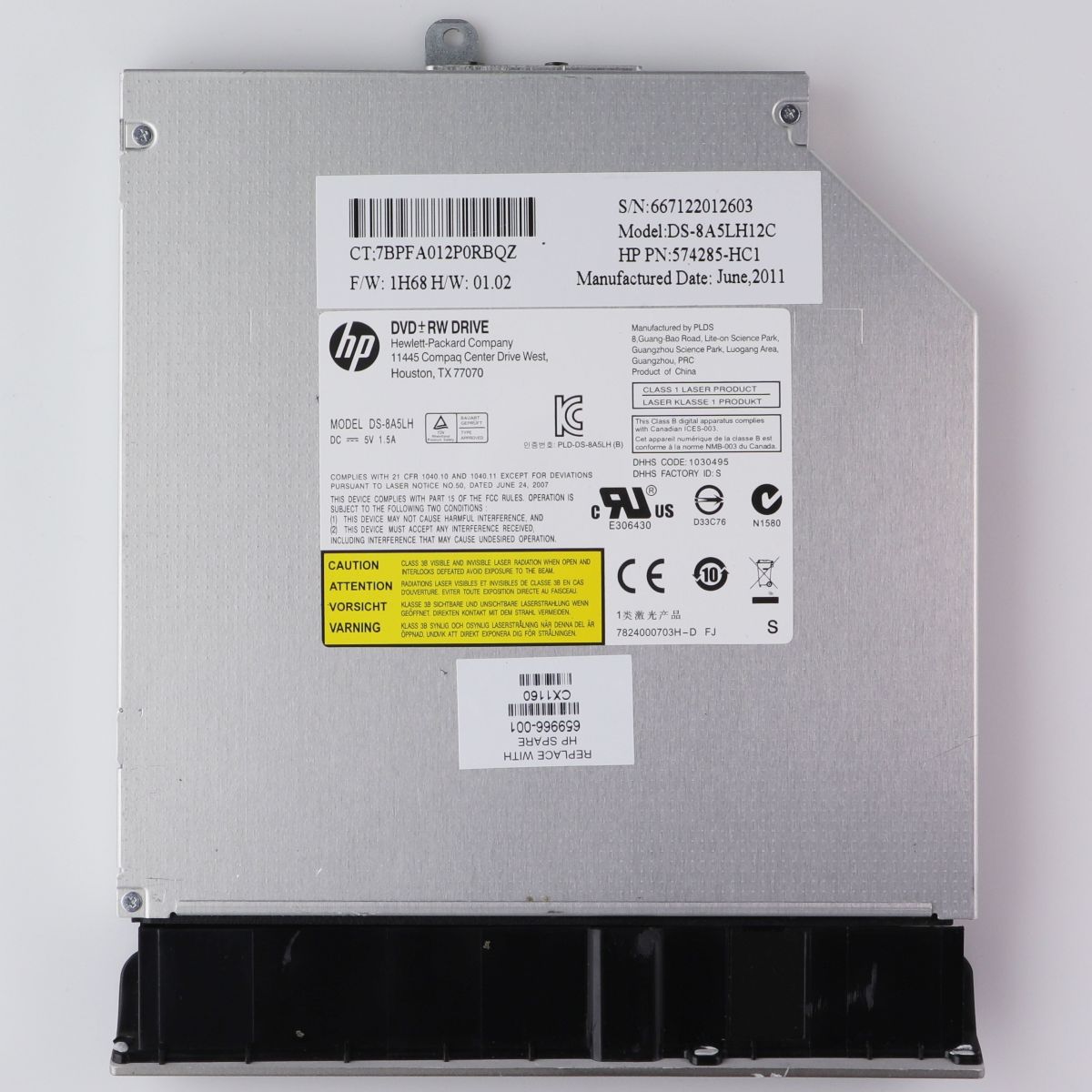 Repair Part - SATA DVD/RW Optical Drive (DS-8A5LH12C) for HP Pavilion G7 Laptops Laptop Replacement Parts - Other HP - Simple Cell Bulk Wholesale Pricing - USA Seller