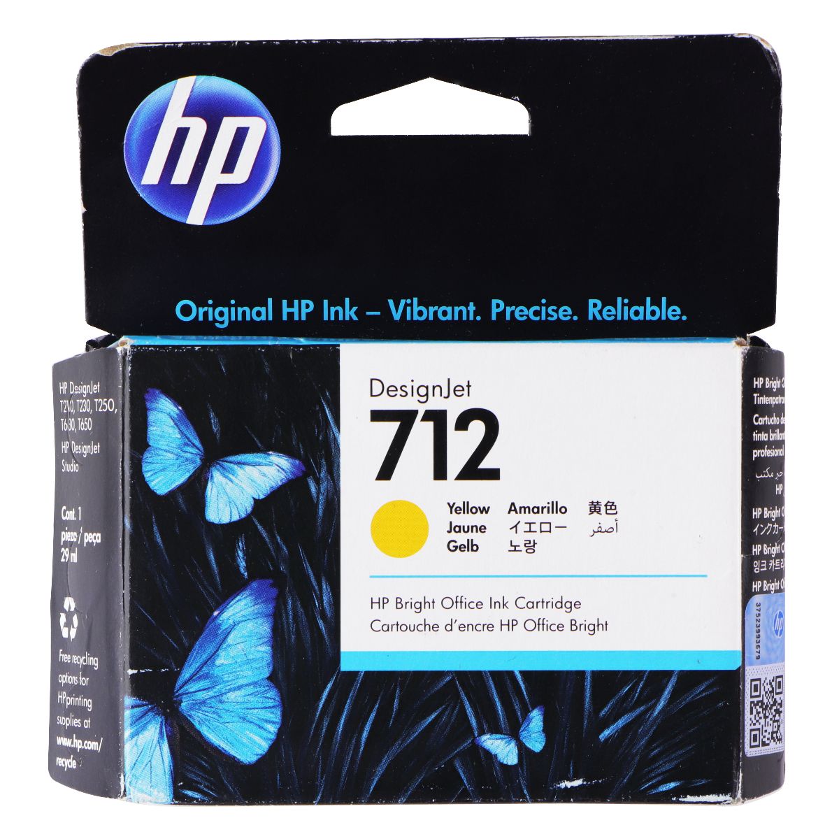 HP 712 Yellow Ink Cartridge for DesignJet T650/T630/T230/T210 & Studio Printers Printer Accessories - Ink Cartridges HP - Simple Cell Bulk Wholesale Pricing - USA Seller