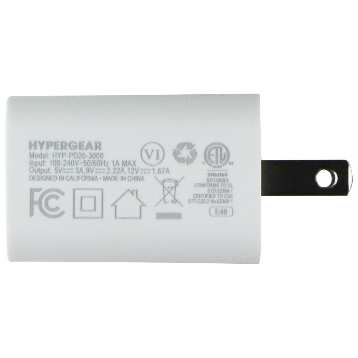 HyperGear 20W USB-C PD Fast Charge Wall Charger - White Cell Phone - Chargers & Cradles HyperGear - Simple Cell Bulk Wholesale Pricing - USA Seller