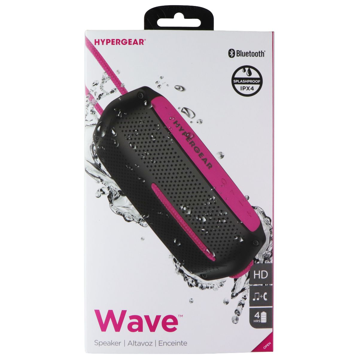 HyperGear Wave Series IPX4 Waterproof Bluetooth Speaker - Pink/Black (14704) Cell Phone - Audio Docks & Speakers HyperGear - Simple Cell Bulk Wholesale Pricing - USA Seller