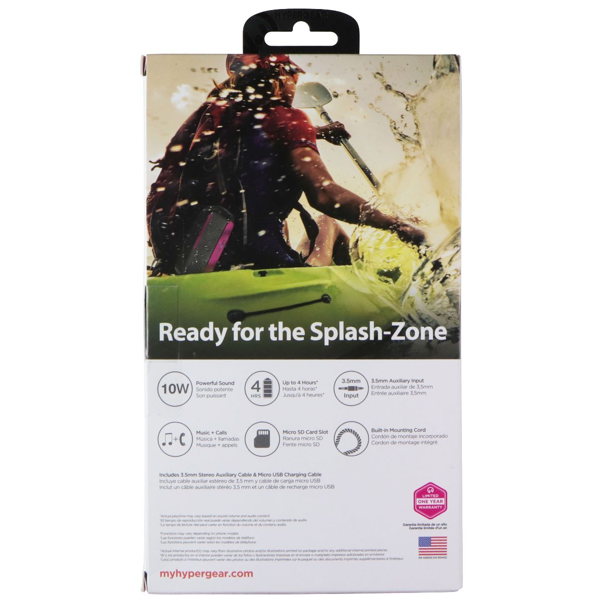 HyperGear Wave Series IPX4 Waterproof Bluetooth Speaker - Pink/Black (14704) Cell Phone - Audio Docks & Speakers HyperGear - Simple Cell Bulk Wholesale Pricing - USA Seller