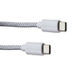 HyperGear 4FT (1.2m) USB-C to USB-C Braided Charge and Sync Cable - White / Gray Cell Phone - Cables & Adapters HyperGear - Simple Cell Bulk Wholesale Pricing - USA Seller