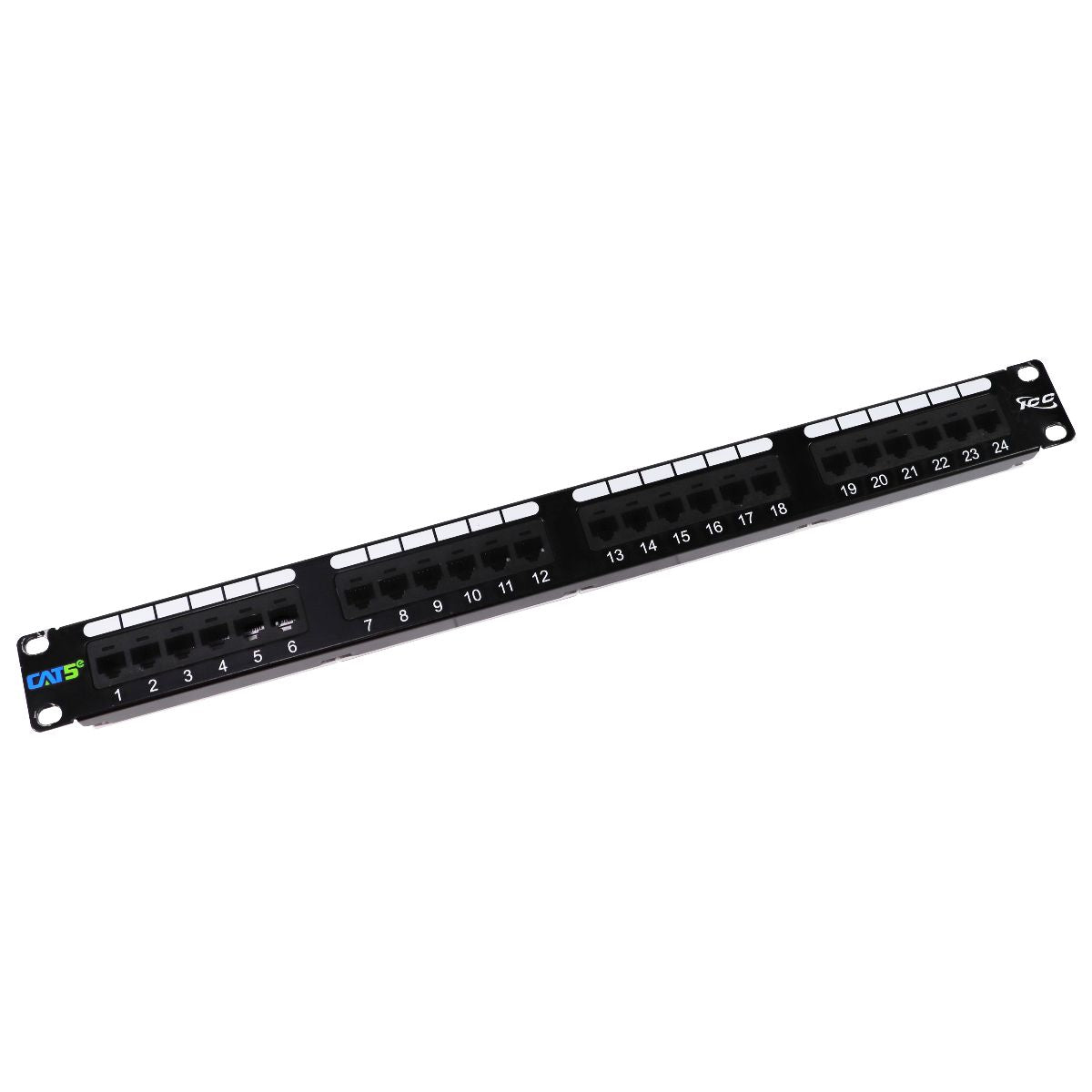 ICC Cat5e 24 Port 1U 19-inch Network Patch Panel - (ICMPP0245E) Black Networking - Other Enterprise Networking Devices ICC - Simple Cell Bulk Wholesale Pricing - USA Seller